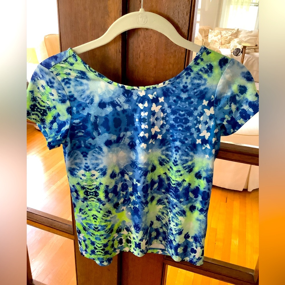 Gaian girls criss cross back short sleeve top sz 7-8